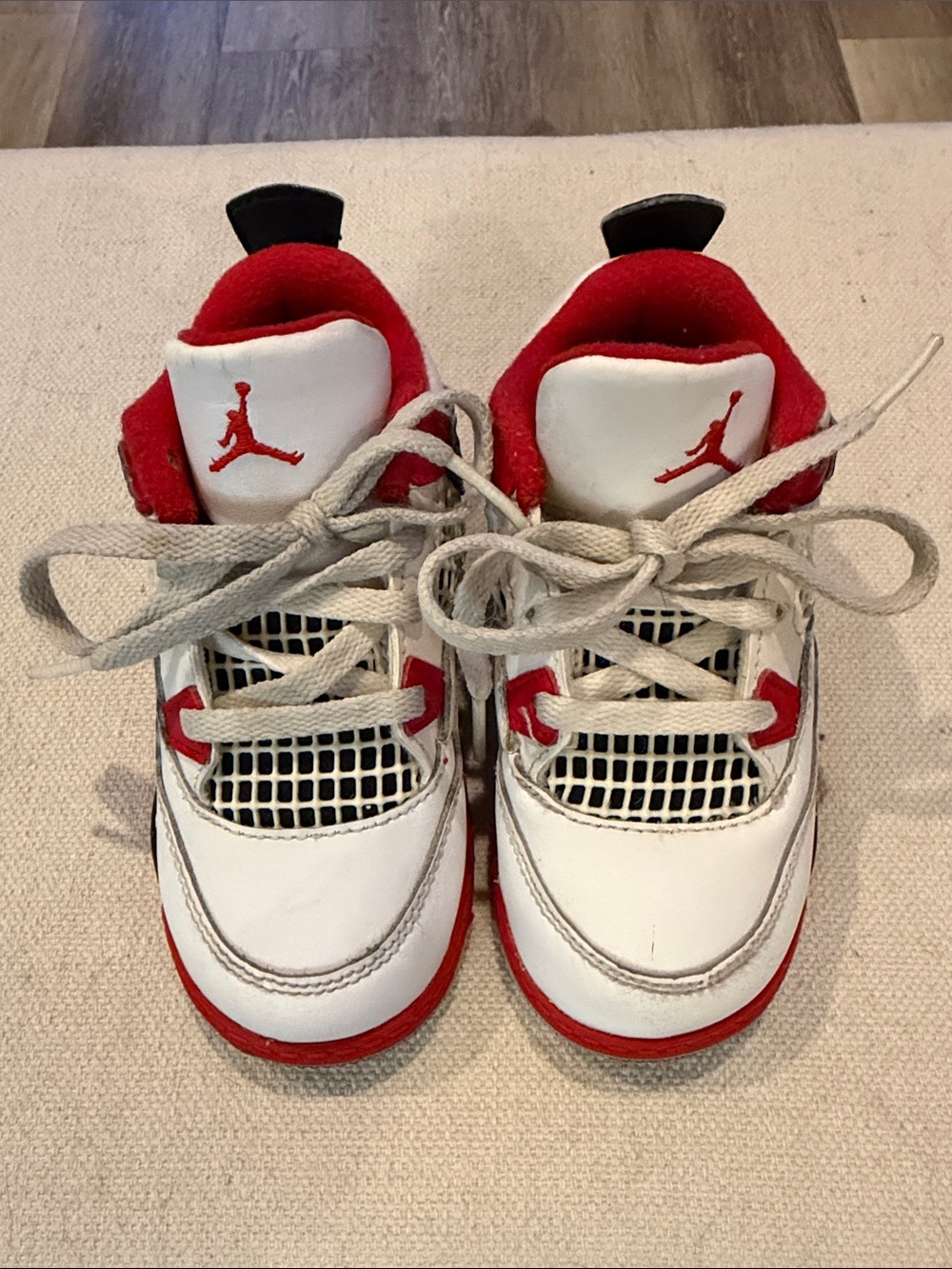 Nike Air Jordan 4 Retro TD 'Fire Red' Kids Size 8C